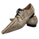 Sapato Masculino Italiano Em Couro Cobra Nativa Rustico Ref: D645