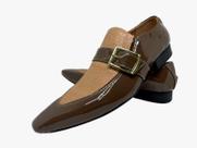 Sapato Masculino Italiano Em Couro Executivo Tricê Marrom Ref: D708