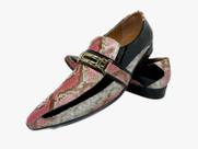 Sapato Masculino Italiano Em Couro Social Rosa Cobra Ref: D714 Sapato Masculino Italiano Em Couro Social Rosa Cobra Ref: D714