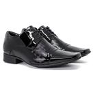 Sapato Masculino Jota Pe Couro Verniz Aumenta Altura 6,5cm