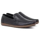 Sapato Masculino Mocassim Democrata Denim Tag Couro Costurado a Mão