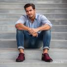 Sapato Masculino Slip On Bordô Leve Confortado Estilo Padrinho e Festa Formatura Ano 26.