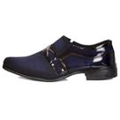 Sapato Masculino Social Super Sofisticado Elegante Azul Sola De Borracha Antiderrapante Macio 105