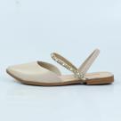 Sapato Mississipi Slingback Bico Fino Salto Baixo Strass