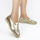 Sapato mocassim Couro Metalizado Roma Dourado Sapato mocassim Couro Metalizado Roma Dourado