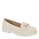 Sapato Mocassim Feminino Loafer Tratorado Modare 7357.106 - Branco Off Napa - 38