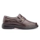 Sapato Mocassim Loafer Hospitalar Marrom Palmilha Gel Confort Anatômica Couro