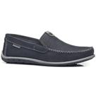 Sapato Mocassim Masc Pegada Couro Marinho/Cinza 141603-04
