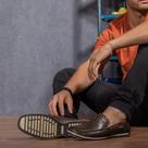 Sapato mocassim masculino com relógio 03371