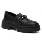 Sapato Mocassim Oxford Feminino Detalhe Corrente Sola Tratorada Leve Mulher Elegante Dia a Dia