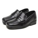 Sapato Mocassim Social Infantil Menino Calce Facil Escolar Confortavel Pajem Bico Quadrado Moderno