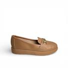 Sapato Moleca Feminino Mocassim Preto/Bege