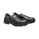 Sapato Ocupacional Couro Bico Pvc Preto Elástico Bses Bracol