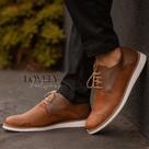 Sapato Oxford Masculino Casual de Amarrar Marrom Super Confortável
