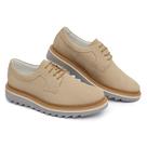Sapato Oxford Masculino Derby Tratorado Couro Nobre Camurça