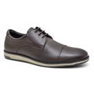 Sapato Oxford Mocassim Classico Masculino Elegante Cadarço Couro Legitimo Café 5332