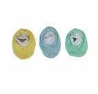 Sapato pantufa de bebê recém nascido kit com 3 pares canelados