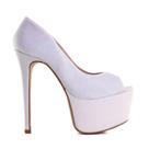 Sapato Peep Toe Feminino Noivas Branco 1610098 Sapato Peep Toe Feminino Noivas Branco 1610098