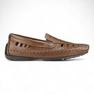 Sapato pegada 140774 mocassim couro costura vazado