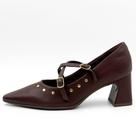 Sapato Piccadilly Boneca Bico Fino Salto Alto com Fivela Feminino