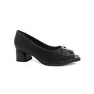 Sapato Piccadilly Peep Toe Salto Bloco 715020 Preto