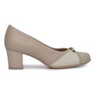 Sapato Piccadilly Social Salto Médio Detalhe Metalizado Soft Comfort Feminino 110174-6 (65675)