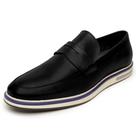 Sapato Preto Malaga Couro Sola de Borracha