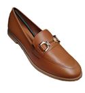 Sapato reisen mocassim couro com detalhe metal 115.026 caramelo -
