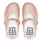 Sapato rose verniz em couro Gambo menina infantil