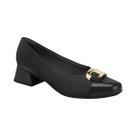 Sapato Salto Bloco Confortável Joanete Feminino Piccadilly Preto / Napa 35