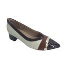 Sapato Salto Quadrado Piccadilly 739082 - OFF WHITE / MADEIRA VZ / CONHAQUE - 36