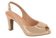 Sapato Salto Vizzano Meia Metalizado Super Elegante Comfortávwl Feminina 1840.321 / (65149)
