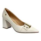 Sapato Santinelli Scarpin Salto Bloco 1606-014 Off White