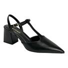 Sapato Santinelli Slingback Salto Bloco 1636-002 Preto