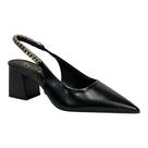 Sapato Santinelli Slingback Salto Bloco 1636-003 Preto