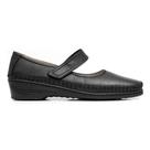 Sapato Sapatilha Feminin Couro Preto Conforto Ortopédico