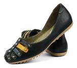 Sapato Sapatilha Salomé de Couro Retrô Preta Izabella Araújo Sapato Sapatilha Salomé de Couro Retrô Preta Izabella Araújo