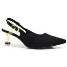 Sapato Scarpin Bebecê Cazzualen Bico Fino Salto Baixo Palatino Super Confortável T3814.335 (65914)