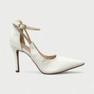 Sapato Scarpin Bebecê Salto Alto Com Strass Branco Sapato Scarpin Bebecê Salto Alto Com Strass Branco