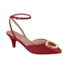 Sapato Scarpin Beira Rio Tiras Fivela Salto Médio Fino Moda