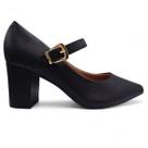 Sapato Scarpin Boneca Vizzano Salto Bloco Elegância Conforto