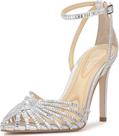 Sapato Scarpin de Salto Jessica Simpson Paveri Prateado com Tiras 8,5