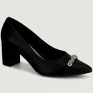 Sapato Scarpin Fem Bico Fino Salto Bloco Médio Beira Rio 4182.232.9569 -