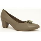 Sapato Scarpin Fem. Salto Bloco Médio Couro Usaflex MA160010