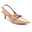 Sapato Scarpin Fem Vizzano Verniz Slingback Bege 1122.885 Sapato Scarpin Fem Vizzano Verniz Slingback Bege 1122.885
