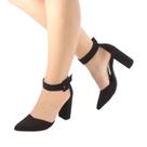 Sapato Scarpin Feminino Bico Fino Elegante Salto Médio Confortável Com Tira Larga 1330 Sapato Scarpin Feminino Bico Fino Elegante Salto Médio Confortável Com Tira Larga 1330