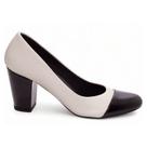 Sapato Scarpin Feminino Boneca Bico Redondo - Off White