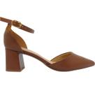 Sapato Scarpin Feminino Casual Dia a Dia Passeio Trabalho Bico Fino Salto Bloco Médio Mariotta 30128-05