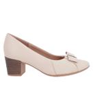Sapato Scarpin Feminino Confort Em Couro Usaflex - Bege Sapato Scarpin Feminino Confort Em Couro Usaflex - Bege