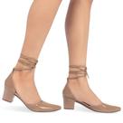 Sapato Scarpin Feminino Salome Amarraçao bico fino Fashion